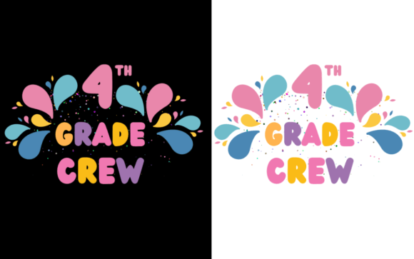 4th Grade Crew Back to School Graphics & Print Templates