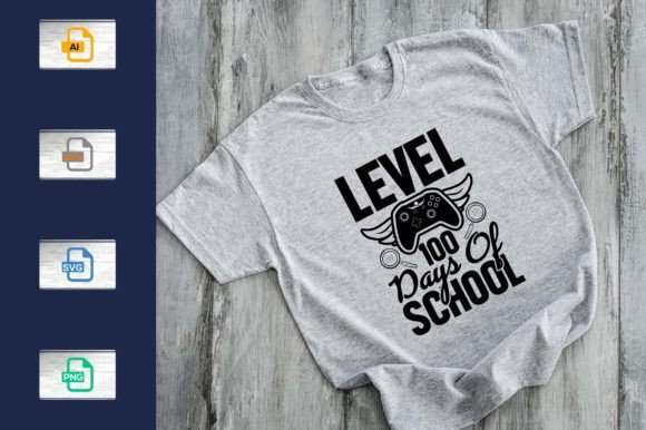 Back to School Elementary 100 Days Graphics & T-Shirt Designs