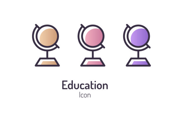 Back to School Globe Gradient Graphics