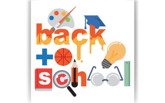 Back to School Lettering Design Graphics & Templates