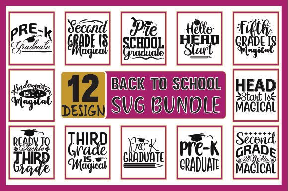 Back to School Quotes Designs Bundle: Graphics for Crafts & Content