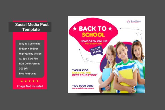 Back-to-School Social Media Post: Graphics for Real Publishing