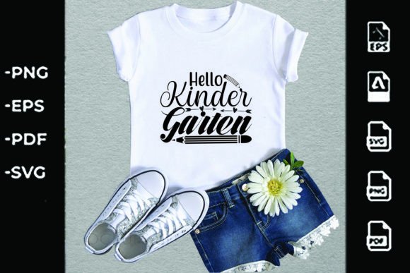 Back to School SVG Design: Hello Kinder G Graphics