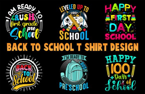 Back to School T Shirt Design Bundle: Graphics for Crafts