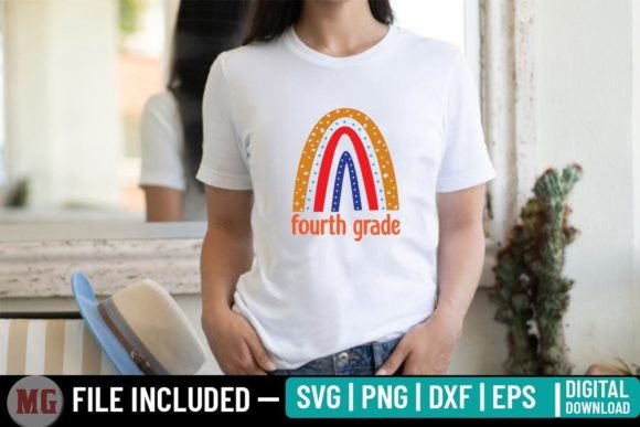 Fourth Grade Back to School SVG Graphics for T-Shirt Designs