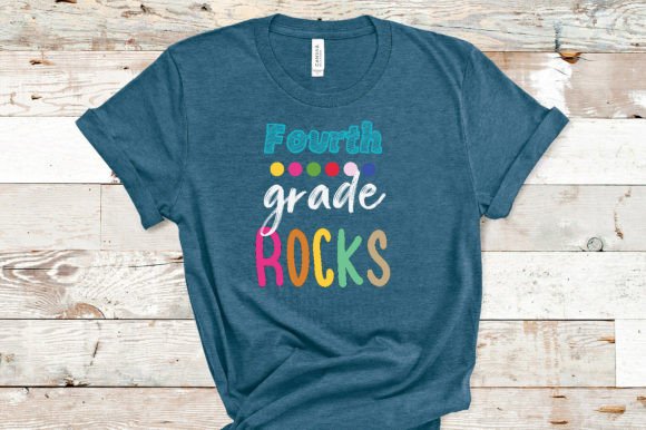 Fourth Grade Rock Back to School SVG Graphics
