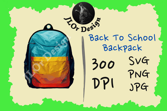 Gradient Backpack Graphics: T-Shirt Designs for Back to School