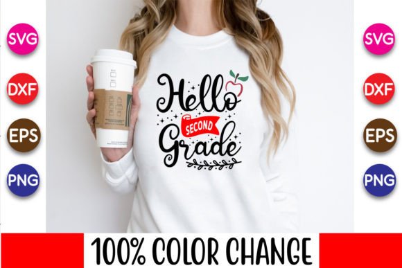 Hello First Grade SVG: Back to School Graphics for Crafts